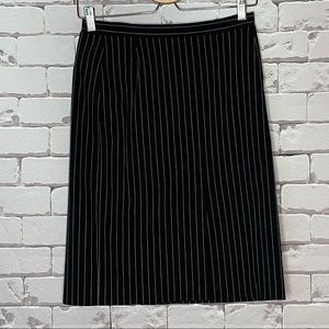 Moda International Black Pinstripe Skirt Size 4